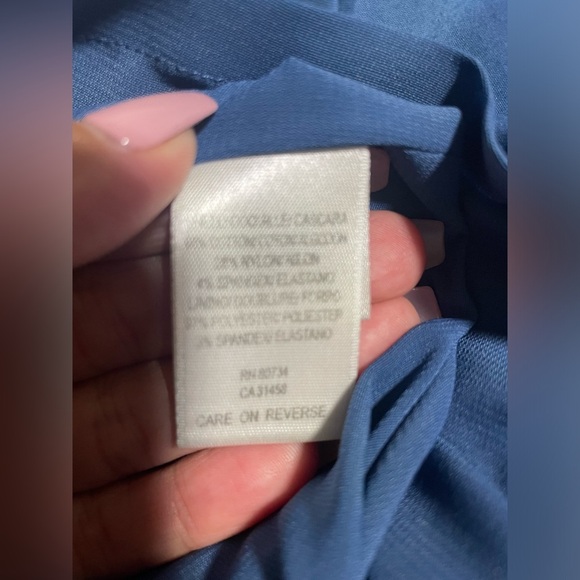 BCBGMaxAzria Blue A-Line Pleated Skirt Knee-Length Casual Work - Picture 7 of 8